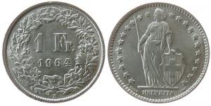 Schweiz - Switzerland - 1964 - 1 Franken  unc
