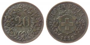 Schweiz - Switzerland - 1858 - 20 Rappen  ss+