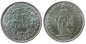 Schweiz - Switzerland - 1965 - 2 Franken  stgl-