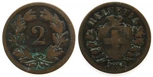 Schweiz - Switzerland - 1850 - 2 Rappen  fast ss