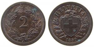 Schweiz - Switzerland - 1850 - 2 Rappen  vz