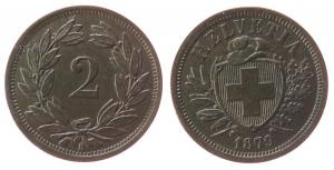 Schweiz - Switzerland - 1879 - 2 Rappen  vz-unc