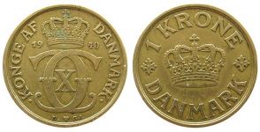 Dänemark - Denmark - 1940 - 1 Krone  ss