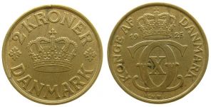 Dänemark - Denmark - 1925 - 2 Kronen  ss-vz