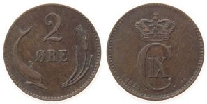 Dänemark - Denmark - 1874 - 2 Öre  ss