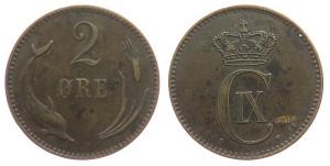 Dänemark - Denmark - 1889 - 2 Öre  ss