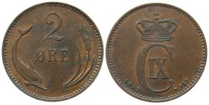 Dänemark - Denmark - 1897 - 2 Öre  vz