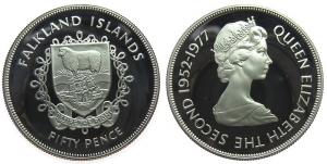Falkland Inseln - Falkland Islands - 1977 - 50 Pence  pp