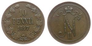 Finnland - Finland - 1897 - 10 Pennia  ss+