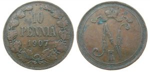 Finnland - Finland - 1907 - 10 Pennia  ss