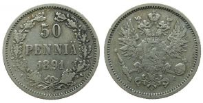 Finnland - Finland - 1891 - 50 Pennia  ss