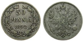 Finnland - Finland - 1892 - 50 Pennia  ss