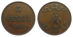 Finnland - Finland - 1888 - 5 Pennia  ss