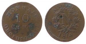 Frankreich - France - 1814 - 10 Centimes  fast ss