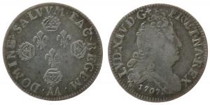 Frankreich - France - 1707 - 10 Sols aux 4 couronnes  ss