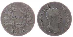 Frankreich - France - 1799-1804 An 12 - 1/4 Franc  fast ss