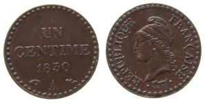 Frankreich - France - 1850 - 1 Centime  vz