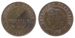 Frankreich - France - 1896 - 1 Centime  vz-unc