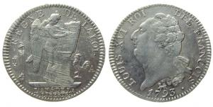 Frankreich - France - 1793 - Ecu de 6 Livres  fast vz