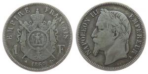 Frankreich - France - 1869 - 1 Franc  fast ss