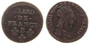 Frankreich - France - 1655 - 1 Liard  ss