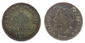 Frankreich - France - 1868 - 20 Centimes  s+