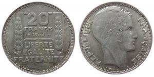 Frankreich - France - 1933 - 20 Francs  vz-unc