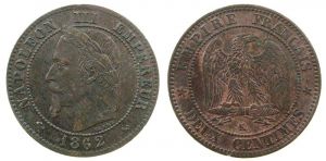 Frankreich - France - 1862 - 2 Centimes  vz