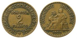 Frankreich - France - 1923 - 2 Francs  s-ss
