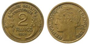 Frankreich - France - 1934 - 2 Francs  ss