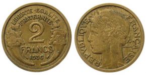 Frankreich - France - 1936 - 2 Francs  ss