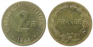Frankreich - France - 1944 - 2 Franc  vz-unc