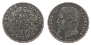 Frankreich - France - 1859 - 50 Centimes  ss