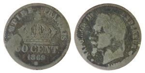 Frankreich - France - 1869 - 50 Centimes  sge-s