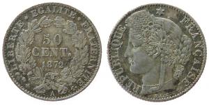 Frankreich - France - 1872 - 50 Centimes  ss+