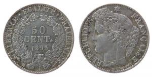 Frankreich - France - 1895 - 50 Centimes  stgl-