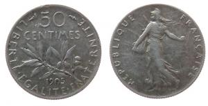 Frankreich - France - 1905 - 50 Centimes  ss