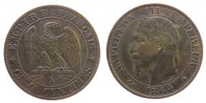 Frankreich - France - 1864 - 5 Centimes  ss+