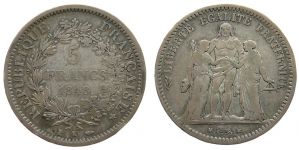 Frankreich - France - 1848 - 5 Francs  s+