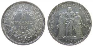 Frankreich - France - 1849 - 5 Francs  ss+