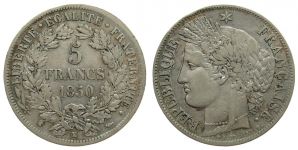 Frankreich - France - 1850 - 5 Francs  ss