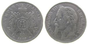 Frankreich - France - 1867 - 5 Francs  ss