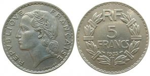 Frankreich - France - 1933 - 5 Francs  ss-vz