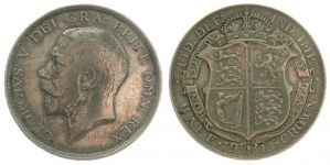 Großbritannien - Great-Britain - 1913 - 1/2 Crown  ss