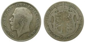 Großbritannien - Great-Britain - 1921 - 1/2 Crown  schön
