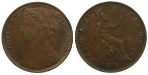 Großbritannien - Great-Britain - 1876 - Penny  vz