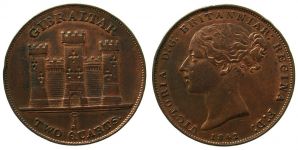 Gibraltar - 1842 - 2 Quartos  vz
