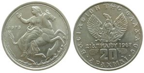 Griechenland - Greece - 1973 - 20 Drachmai  unc