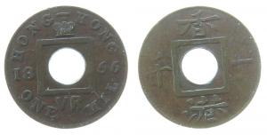 Hong Kong - 1866 - 1 Mil  ss