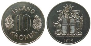 Island - Iceland - 1974 - 10 Kronur  unc